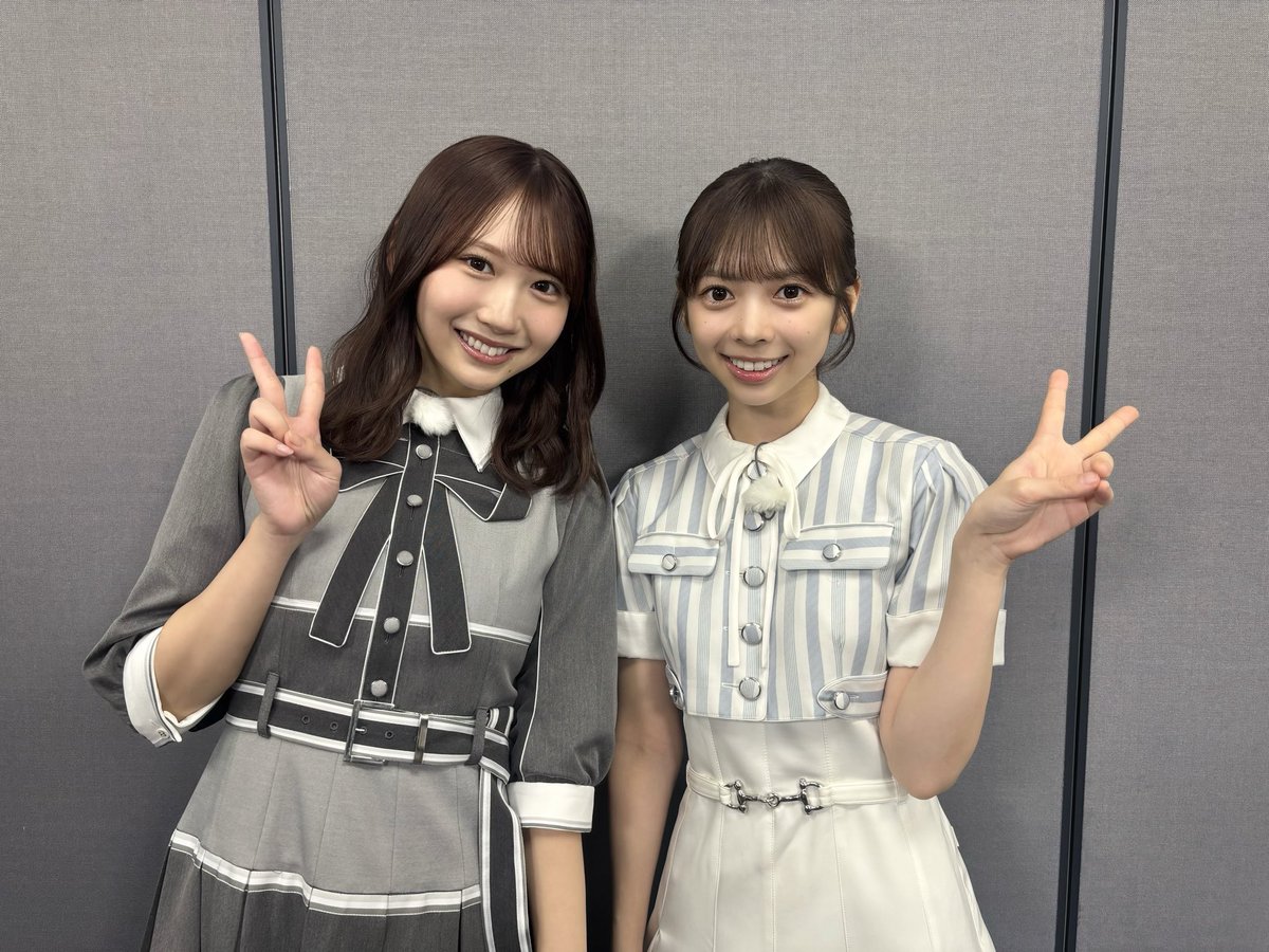 hinatazaka46's tweet photo. このあと12:10〜放送、
HBC北海道放送「サタブラ！」に

#藤嶌果歩 が #長嶋凛桜 さんと
VTR出演いたします🩵💜

ぜひご覧ください☀️
https://t.co/8ZChrXtobw

#サタブラ
#青葉坂46オーディション
#青葉坂46 #日向坂46 #乃木坂46 https://t.co/RIROEMQMUg