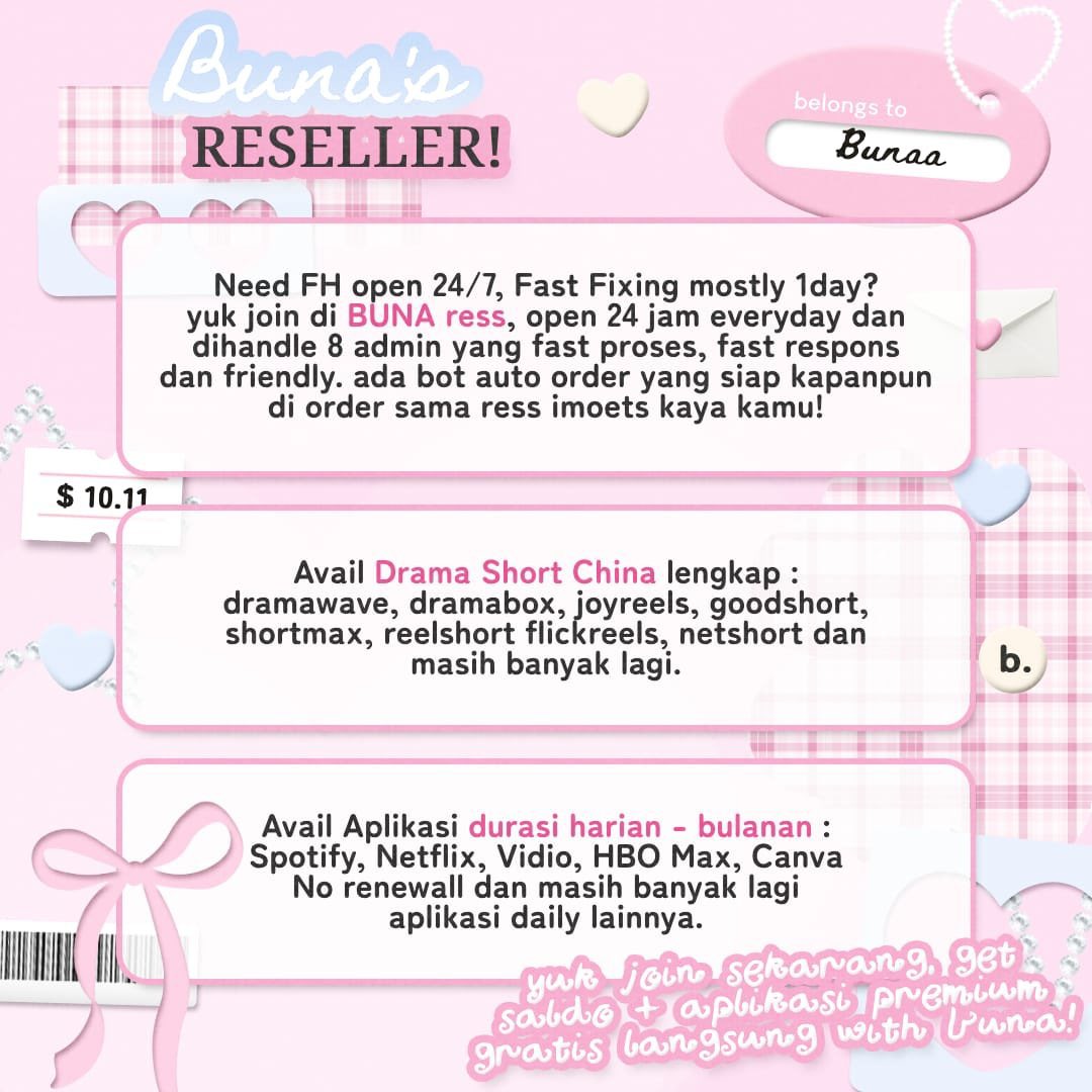 __deaar's tweet photo. ⊹ ꒰ 🎀 𖠗 ◎ 𝓑unapremstore ⋮⋮ 𝗼𝗽𝗿𝗲𝘀𝘀 👧🏻 🌸

⊹ 𓄹 🦢 യ as always ˚⸝⸝  ◍ adain event menarik yang bikin kamu semangat 𓈄˚ 🍧 ๑ open 24/7 ready bot order. fast respons - fixing - proses ⸝⸝ ⊹ ꒱ #bealanja

៶៲៸ Ი ⑅ 𝗷𝗼𝗶𝗻 ⋮⋮ https://t.co/CVDBM8gpXc https://t.co/u57pvUyYrU