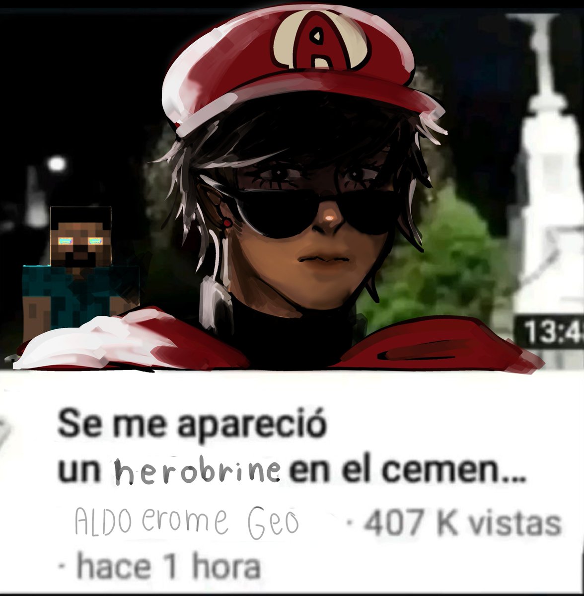 S0op_Mmmm's tweet photo. Un día andas tranquilo en un caballito y al otro tienes que escapar de satanás #aldofanart https://t.co/A7DKcgGspa
