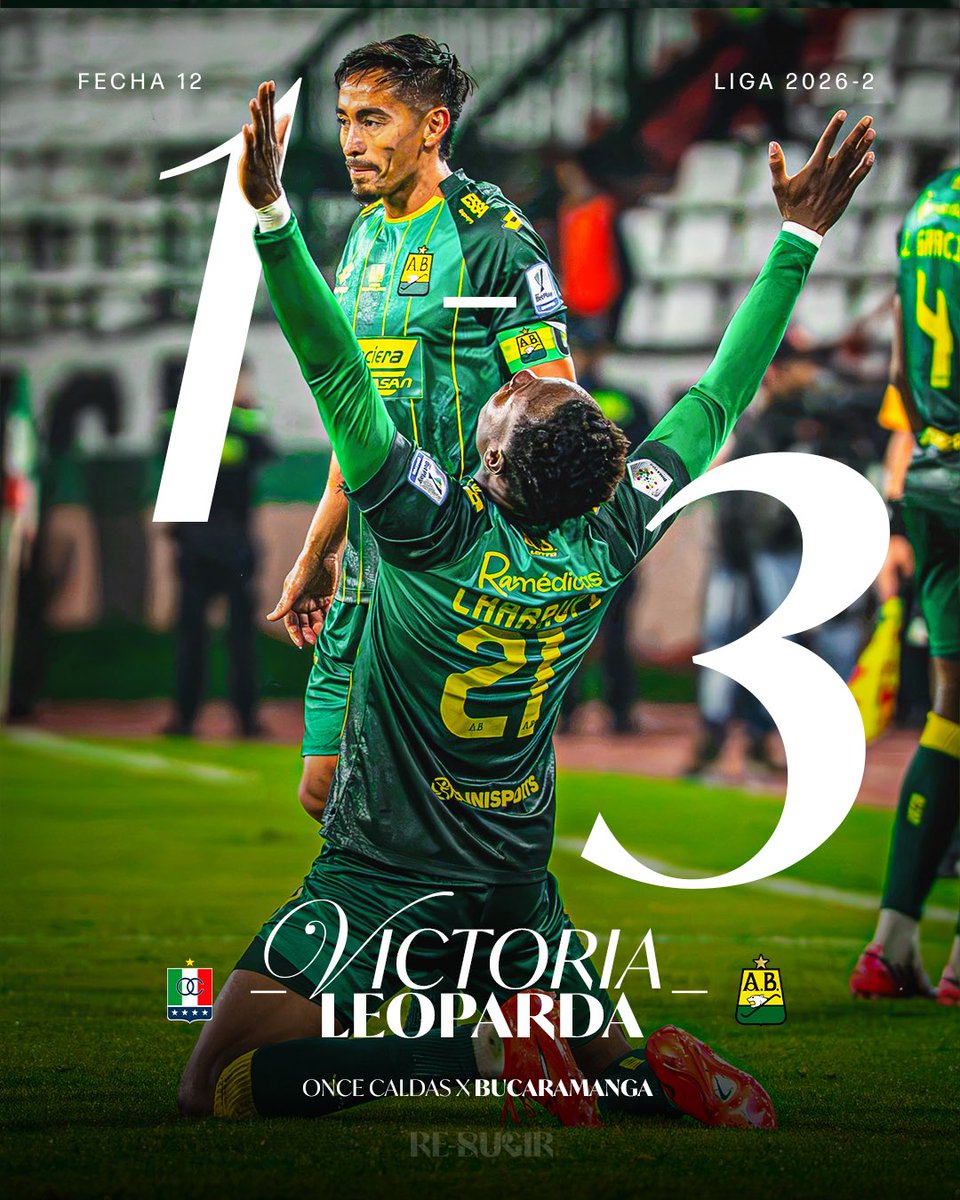 ABucaramanga's tweet photo. ⏱️90’+4’| ¡𝐆𝐀𝐍𝐎́ 𝐄𝐋 𝐋𝐄𝐎𝐏𝐀𝐑𝐃𝐎! Finaliza el partido en Manizales.⚽️🔥

#VolvamosA𝐑𝐔𝐆𝐈𝐑 #MiHerenciaMiPasión🫀 https://t.co/pStWaylmdE