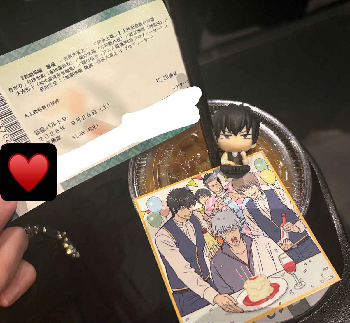 kn__n_sk's tweet photo. 銀魂舞台挨拶～♥
真選組自引きできてはっぴー🖤⋆͛*͛
たのしみすぎる！！！ https://t.co/PrkqVms0qw