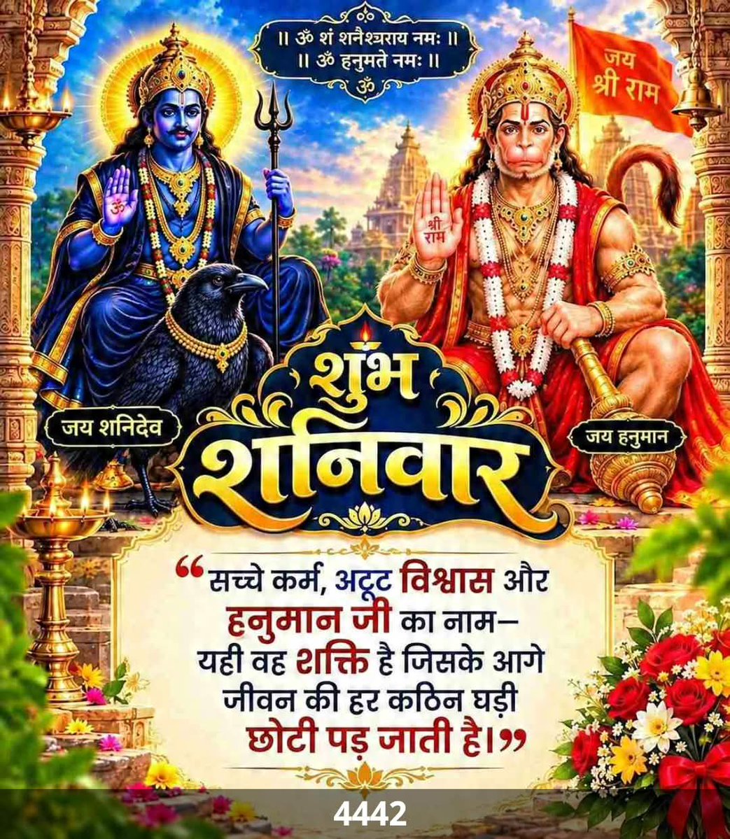 jatrana6767's tweet photo. जय श्रीराम जय शनिदेव https://t.co/l62FN56bZo