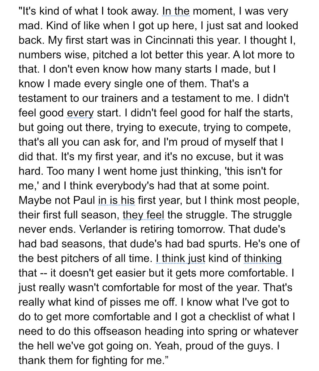 AlexJStumpf's tweet photo. Bubba Chandler was asked postgame Friday what did it mean to him that he made 30 starts (31 if you count the day he had an opener as a start) this year. He revealed a lot. His full quote: https://t.co/ecGVvF4zkq