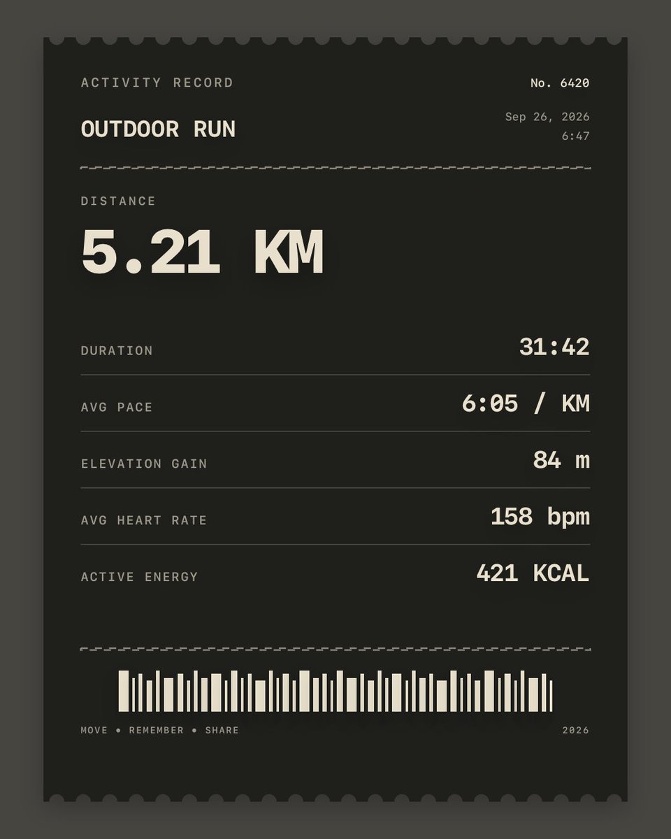 fitshare_app's tweet photo. Your run, printed. 🧾🏃
Same workout. Three different looks.
Thermal, Paper or Ink? https://t.co/RY6EhF7FWx