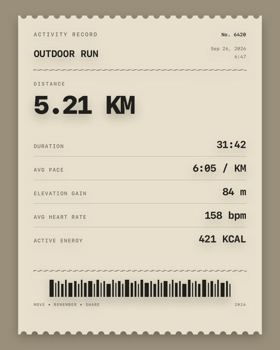 fitshare_app's tweet photo. Your run, printed. 🧾🏃
Same workout. Three different looks.
Thermal, Paper or Ink? https://t.co/RY6EhF7FWx