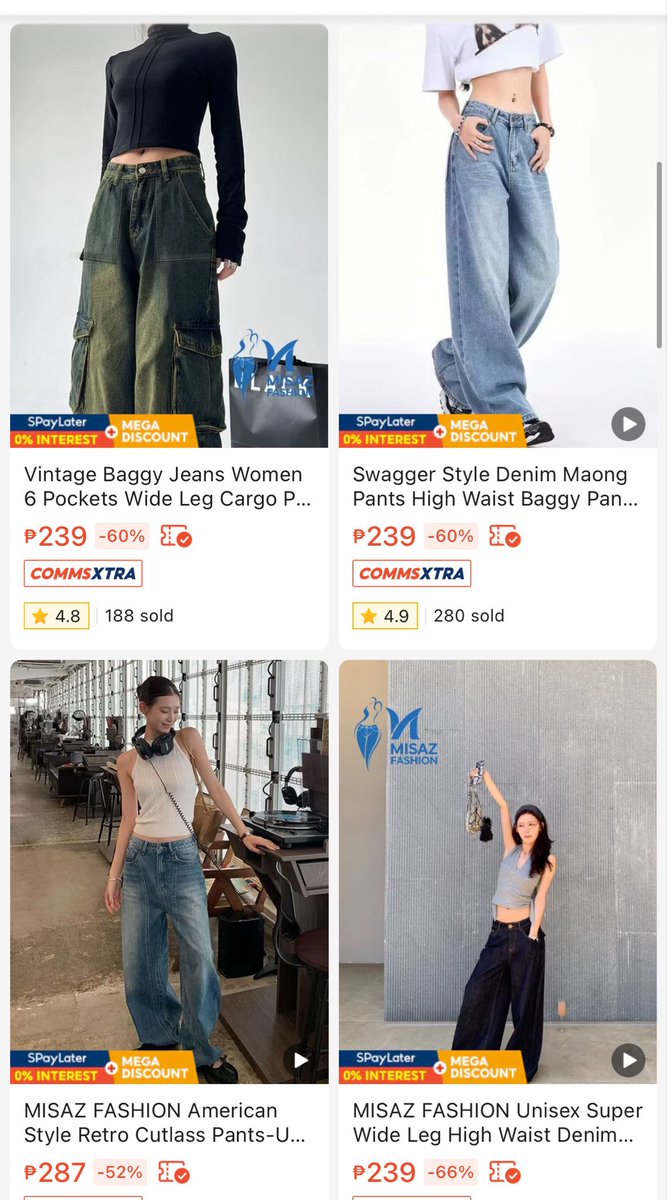 sev_styles's tweet photo. Mga mahilig sa jeans, check this! 👖🤎
Wide-leg, baggy, at ang daming cute na styles na hindi nakakabutas ng bulsa. 👀✨ Check niyo here: https://t.co/QXJqMCkjyz https://t.co/aE8v1pBFXW