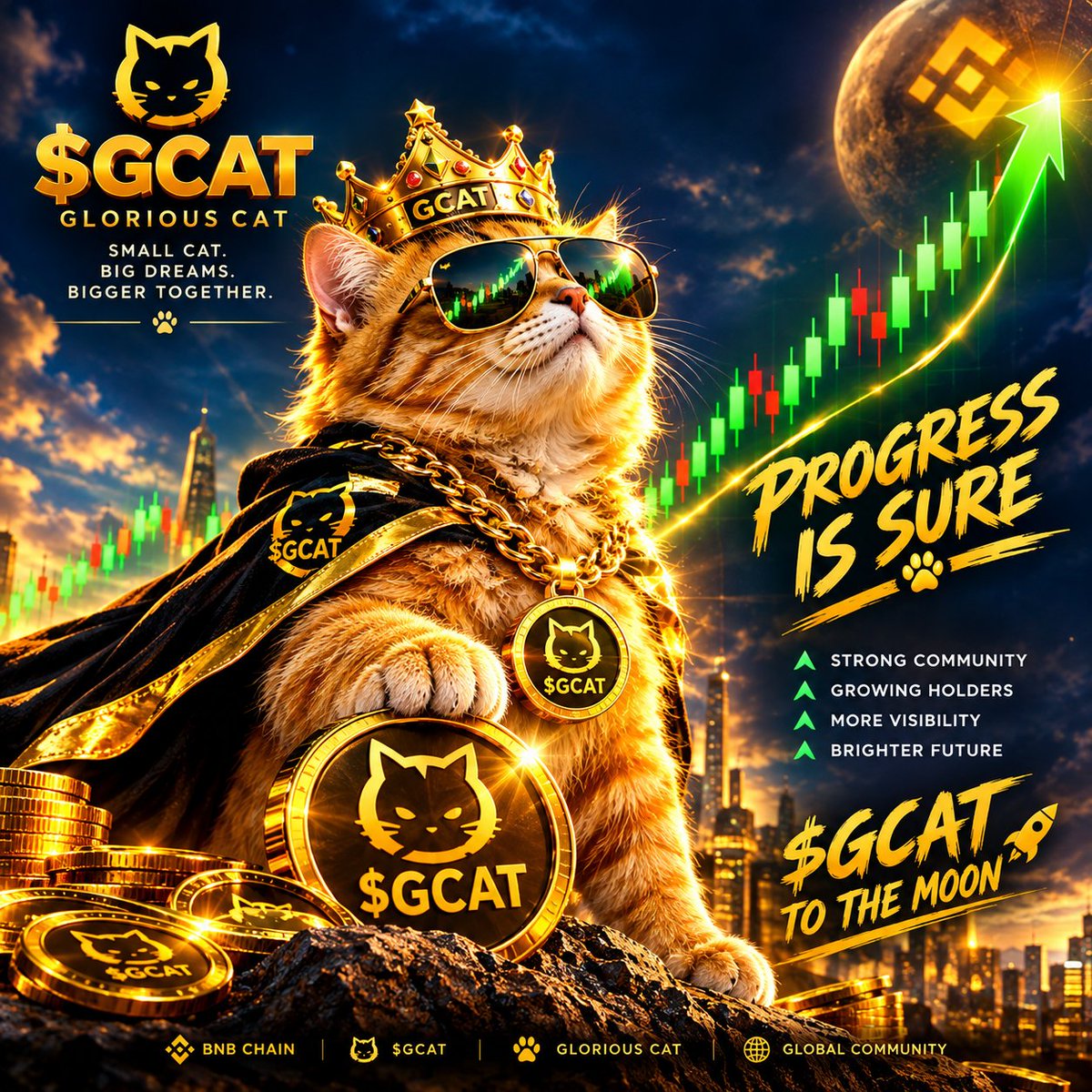 Jonatha57722146's tweet photo. Every big movement starts small. 🐾
$GCAT is building its story one paw at a time.
Stay focused. Stay early. Stay curious. 👑🐱
#GCAT #GloriousCat #fypシviral https://t.co/Ng72CA3PSm