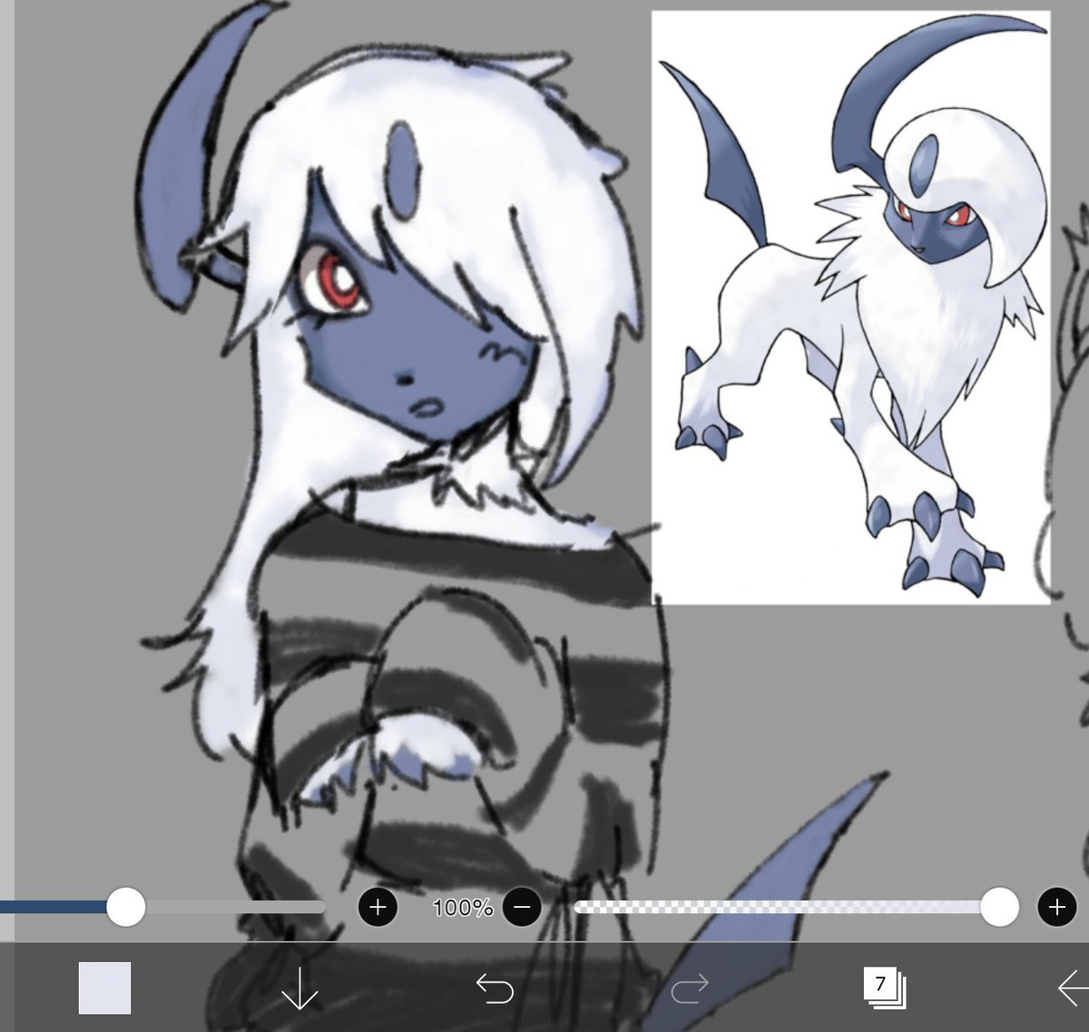 fluffysquishie's tweet photo. absol .. lalallaa https://t.co/r1tGm5ZNmY