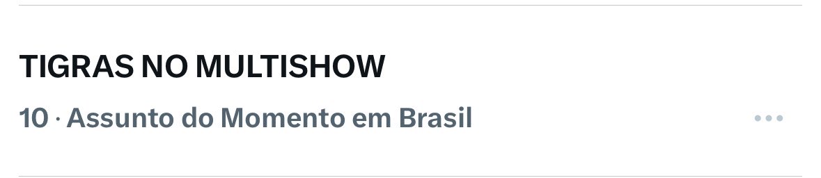 aryannelima_'s tweet photo. As maiorais estão no top 10 dos assuntos mais comentados do “X” 🤩

TIGRAS NO MULTISHOW
@toriihuang @oficialcinara @souleonna @tavareszpaula 
Único grupo do programa a conseguir esse feito ✔️ https://t.co/RwA0ch23y7