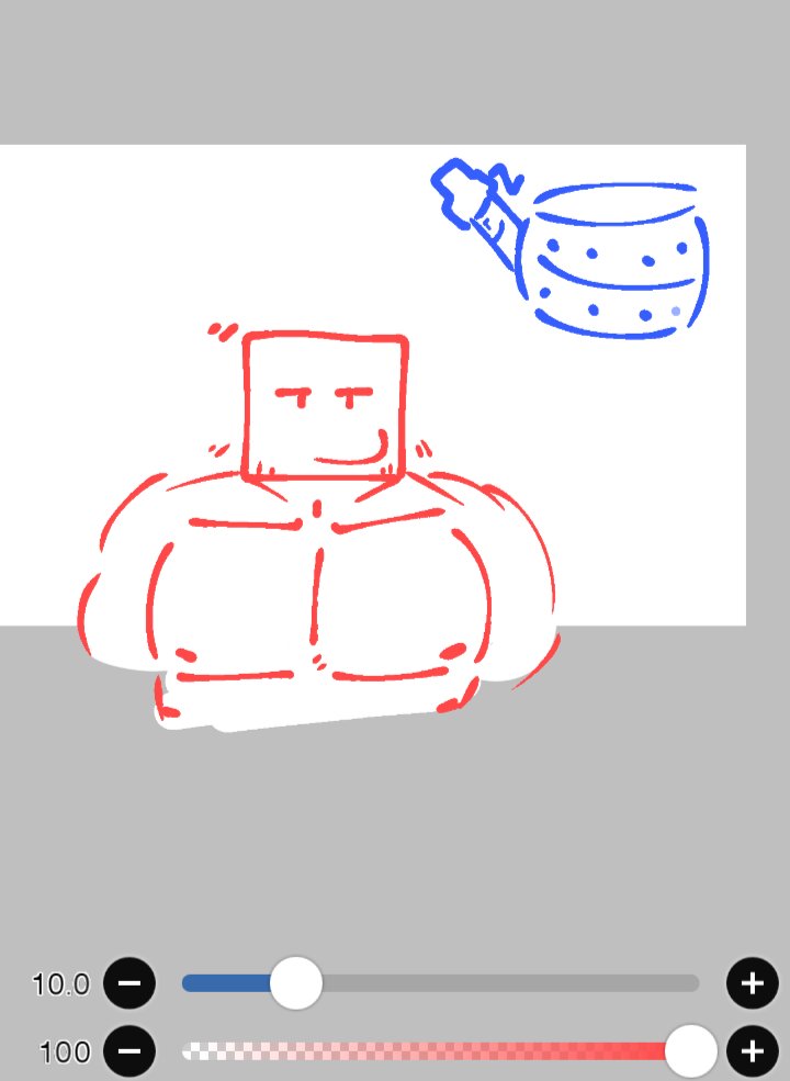 Catstridation's tweet photo. Blocky's so big he broke the canvas https://t.co/1GtX8Nj03u