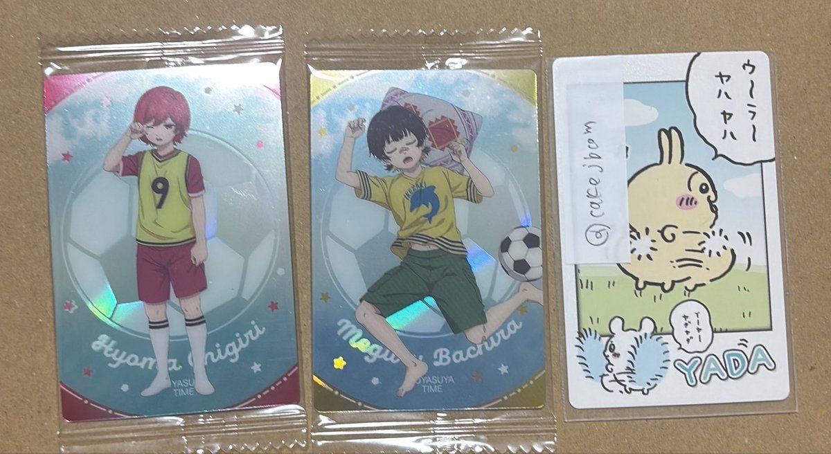 cakejbcom's tweet photo. ブルーロック　ウエハース6 
譲)おひるね　千切豹馬　蜂楽廻　
求)糸師凛ER 糸師冴ER おひるね糸師凛　おひるね　糸師冴　　
検索からでもよろしくお願いいたします🙇 https://t.co/PwiL0zzh9Y