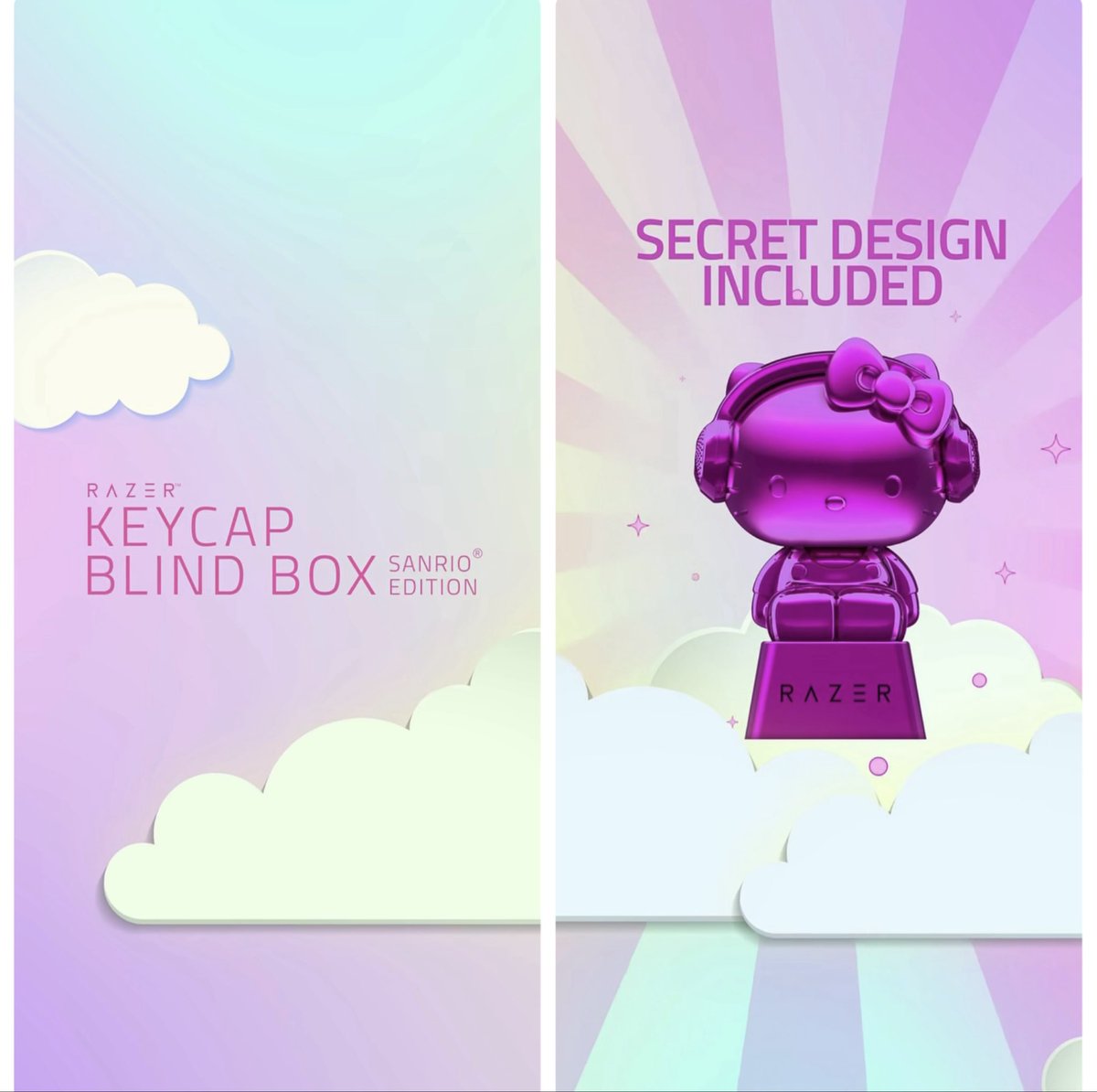 sanrio_fan_jp's tweet photo. 🌟💖【 海外グッズ情報 】💖🌟

ゲーミングデバイスブランド「Razer」から、サンリオキャラクターズの激カワキーキャップ「Razer Keycap Blind Box - Hello Kitty and Friends Edition」が登場！🎮メカニカルキーボード（MX軸）に対応しています✨

💖✨💖✨💖✨💖✨💖

🛍️【 ラインナップ（全6種）】
🎀 ハローキティ
☁️ シナモロール
🍮 ポムポムプリン
🌸 マイメロディ
🖤 クロミ
❓ シークレット（1/24の確率で当たるクロムメッキ仕様✨）

💖✨💖✨💖✨💖✨💖

🎁【 販売形態 】
💖 シングルボックス（1/6の確率で通常キャラがランダム）
📦 ホールセット（6個入りボックス）

PVCフィギュアデザインで細部までとってもハイクオリティ！デスク周りをサンリオキャラで埋め尽くしちゃおう！ゲーマー必見のコラボです👀🔥

#サンリオ #サンリオグッズ #Razer