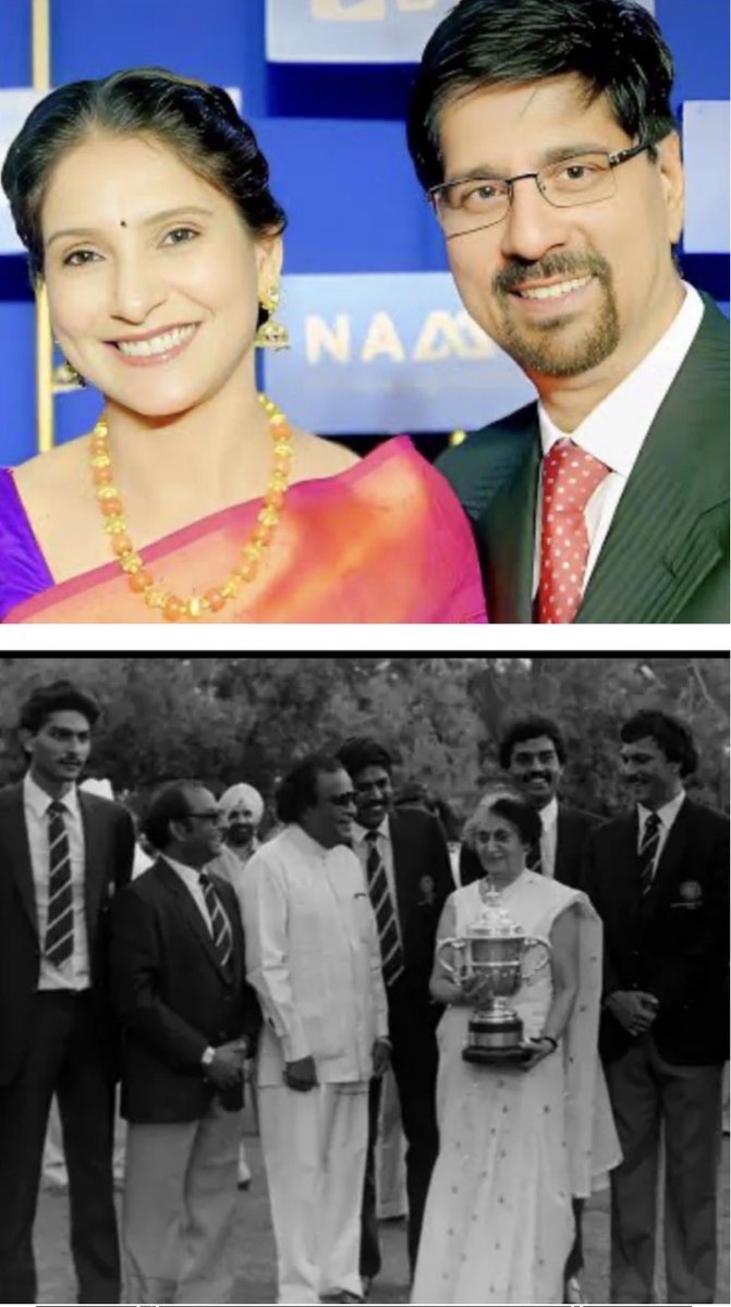 BabajiSutar3's tweet photo. When Cheeka took his bride to England. 

Then cancelled America.😭

Krishnamachari Srikkanth married Vidya on 30 March 1983.

Short honeymoon in Sri Lanka. Then Sunny called.

Book tickets Bombay to New York. Stopover in London. Play the World Cup on the way.

Nobody thought India would last. Eight of them had the US plan.

Kapil had other ideas. Zimbabwe. 175 not out. Semis. Lord’s.

Cheeka top-scored in the final with 38. Ticket cancelled. Rebooked for August. Ten thousand rupees in 1983.

He still tells Kapil to pay him back.😂

A lovely, very Indian cricket story.❤️