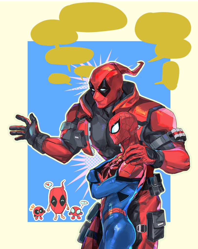 MMMrabbitmmm's tweet photo. #Spideypool https://t.co/qdLaTUEq5z