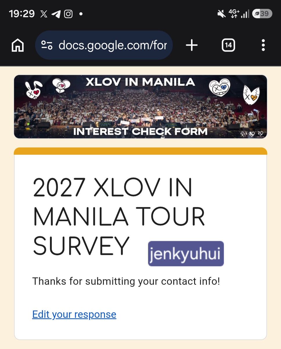 jenkyuhui's tweet photo. ★ xlov i,god giveaway ★

will be giving away 4 SEALED I,GOD ALBUMS (random ver) to 4 winners (1 sealed album each) who help rt & answer the #XLOVinManila interest form

mechanics:
★ rt the qrt post & reply with proof of rt + screenshot that u answered the form w/ watermark to join !
★ +1 if u tag a friend too !
★ ph 🇵🇭 only 

ends if target goal is reached / manila concert announcement 🤪

example proof for entry to count: