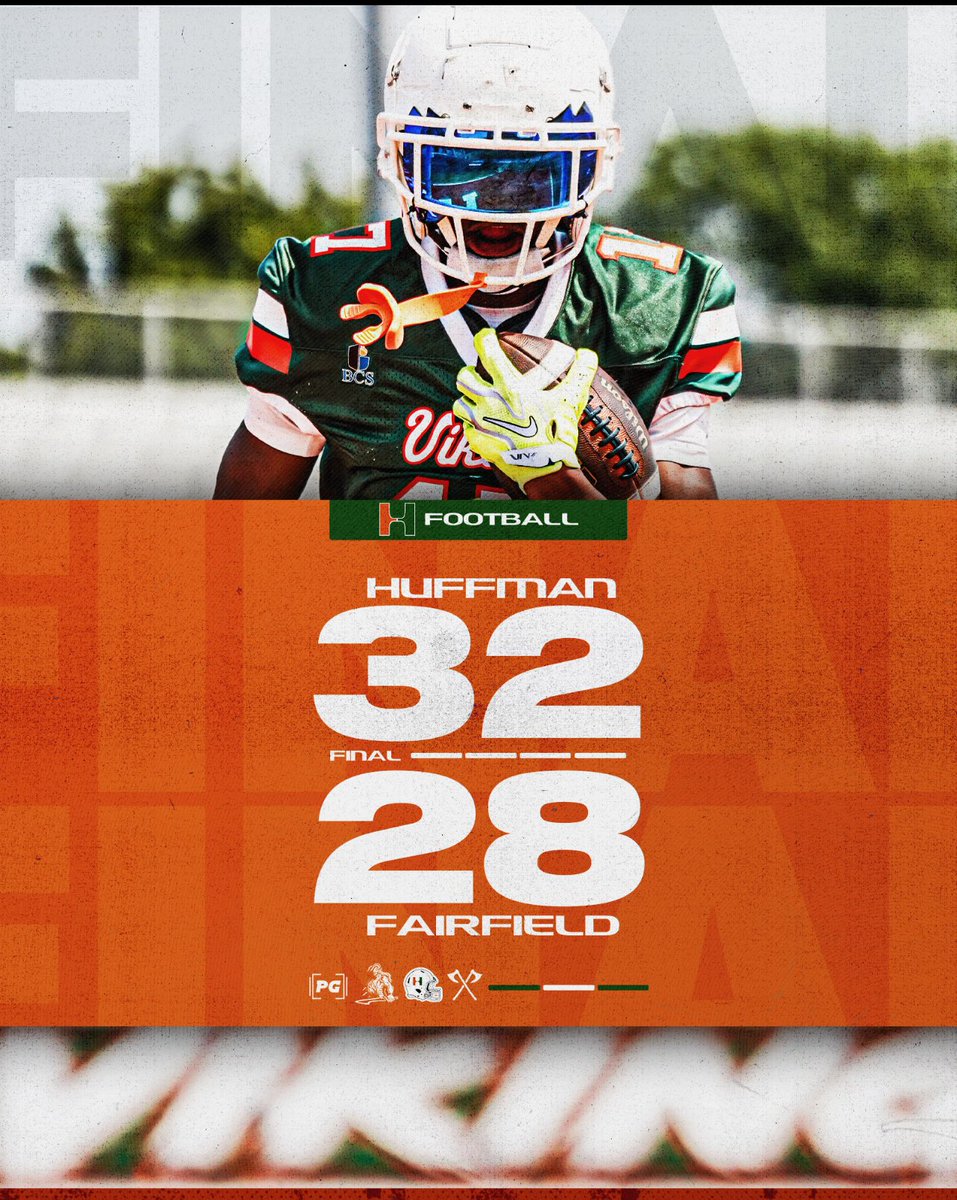 Huffman_ViksFB's tweet photo. ROAD WARRIORS. 🟠🟢

32 points on the road.
Huffman 32 | Fairfield 28

We came, we competed, and we handled business.
Another one in the win column. KEEP STACKING. 🗣️🏈

@HallTechSports1 @DexPreps @DownSouthFb1 @huffman_ad @BCS_districtAth @AL5AFootball1 https://t.co/gYK1swvv2m