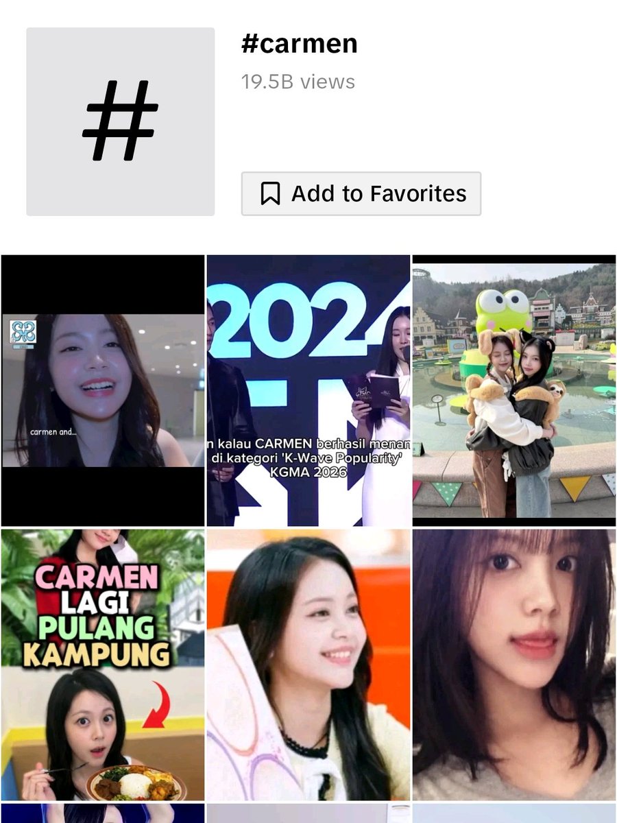 H2HCARMEN_INA's tweet photo. 260926 TIKTOK #️⃣

Total views untuk hastag milik #CARMEN di Tiktok telah mencapai 19.5 miliar views dan masih menjadi hastag dengan views terbanyak untuk idol wanita gen 5 saat ini.

#Hearts2Hearts #카르멘
@Hearts2Hearts https://t.co/7MVsBWKM4u