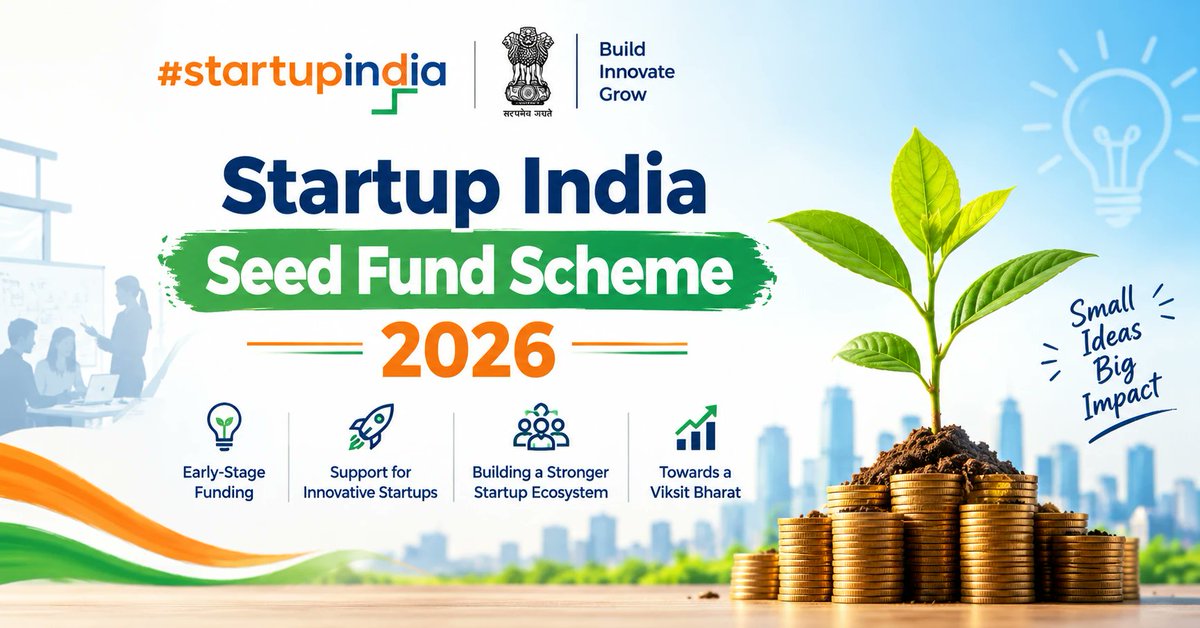 DigiStartupIn's tweet photo. The Startup India Seed Fund Scheme says "up to ₹70 lakh." But only ₹20 lakh is free money. Here is the real math

https://t.co/FASWKZGVJo

#startupindia #startupfunding #founderlife #entrepreneurindia #seedfund #businessindia #startupgrants https://t.co/0GxiNMszKy