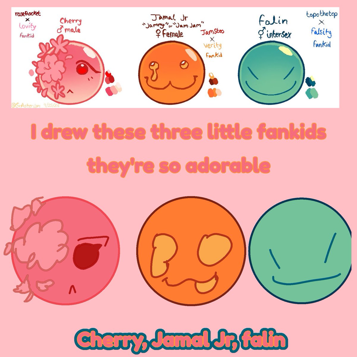 CH4NC3_ANIMATES's tweet photo. Drew em heh they're so adorable right #jamity #cherryblossom #topsity https://t.co/UkMHj9Cfot