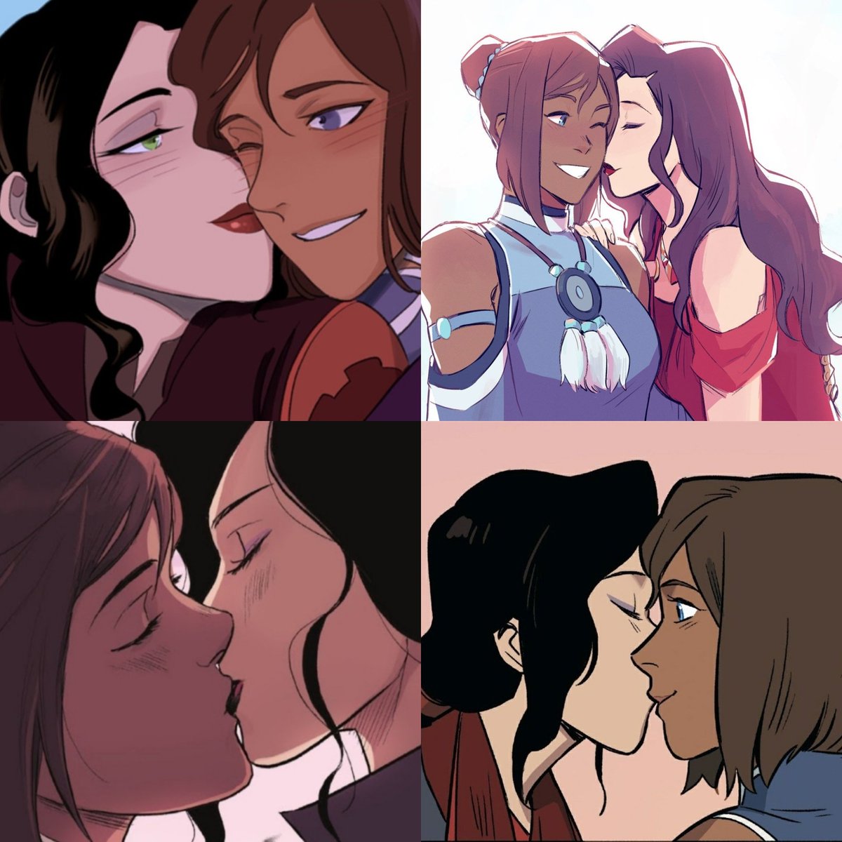 sapphicslike's tweet photo. korrasami kisses https://t.co/bTz9x02X6m