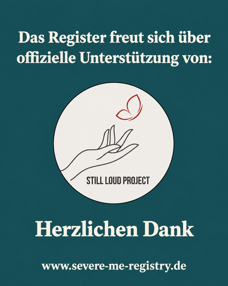 ME_Registry_GER's tweet photo. Das Severe & Very Severe ME Research Registry freut sich sehr über die offizielle Unterstützung durch das Still Loud Project.

Ich danke Nelli und Franzi von Herzen für ihre Unterstützung und dafür, dass sie mit ihrer Arbeit immer wieder zeigen: Auch wenn viele Betroffene aus dem öffentlichen Leben verschwunden sind, sind sie nicht still.

 #ME #MECFS