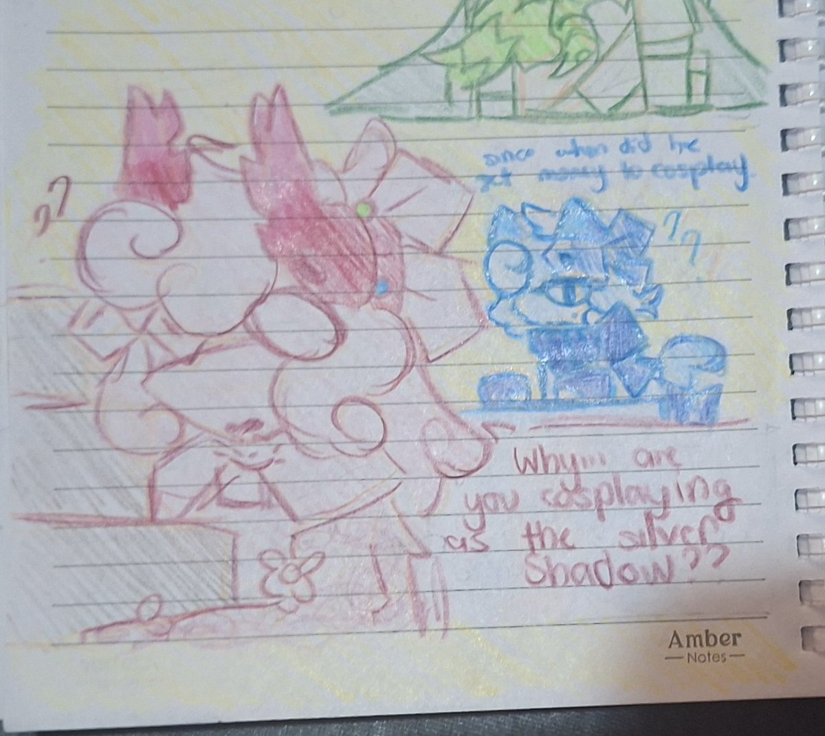 Fizzytreat's tweet photo. Doodle i made when I was at school, the thieves den siblings 🥹

#shuriken #slingshot #vinestaff #phighting https://t.co/poTmFhq8lv