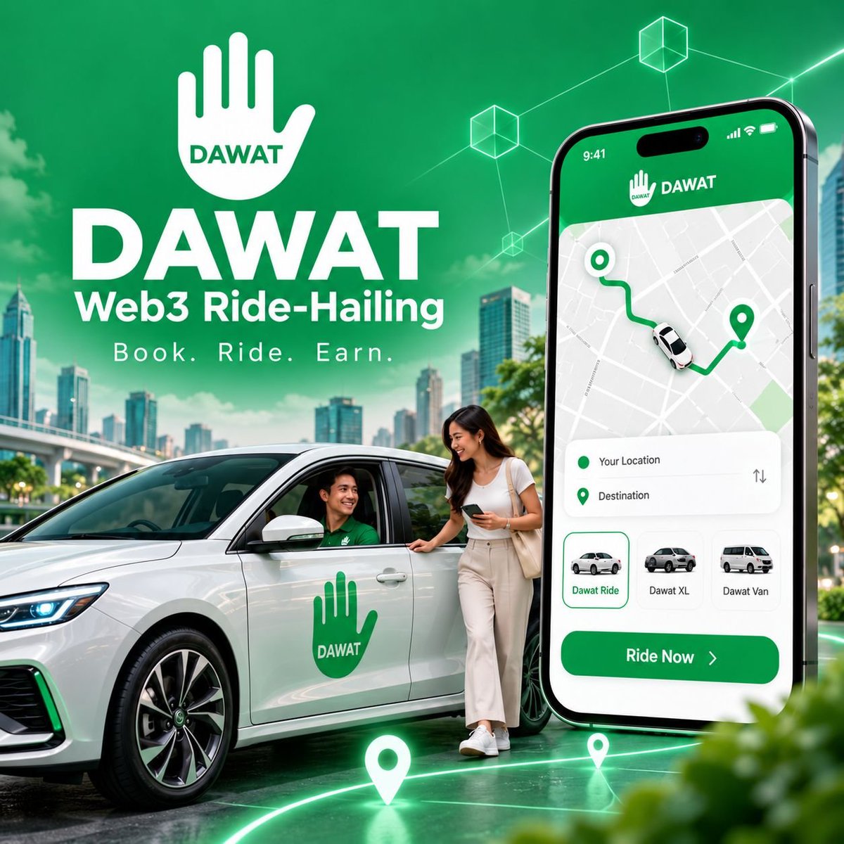 dawatdotph's tweet photo. Ride with a network that gives more back to the community.

Dawat Ride brings Web3 into everyday mobility with wallet-based rewards, transparent incentives, verifiable payouts, and community participation for riders and drivers.

Book. Ride. Earn.

https://t.co/a92Ly55AHY https://t.co/83zrNxmPgp