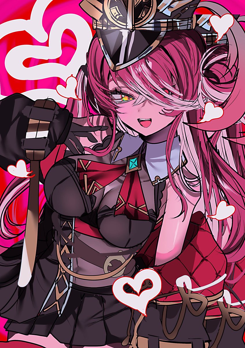 hamhsui's tweet photo. ←去年描いた船長
　　　　　　　　　今年描いた船長→
成長してる…？ https://t.co/xm0z9oeDuM