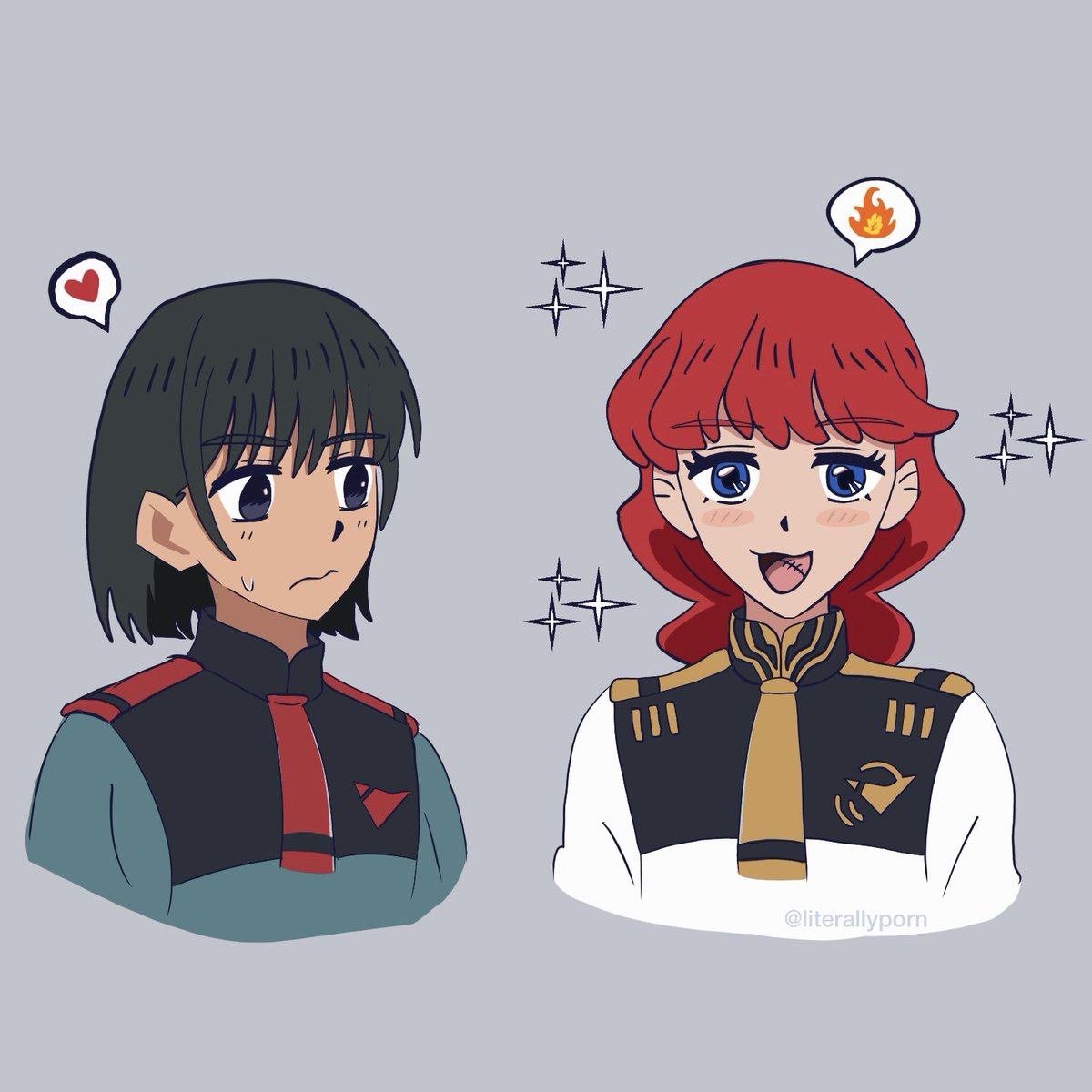 literallyporn's tweet photo. Goodbye Lara x Gundam The Witch from Mercury outfit swap 

#���よならララ #GoodbyeLara https://t.co/zFgPrLNHdu