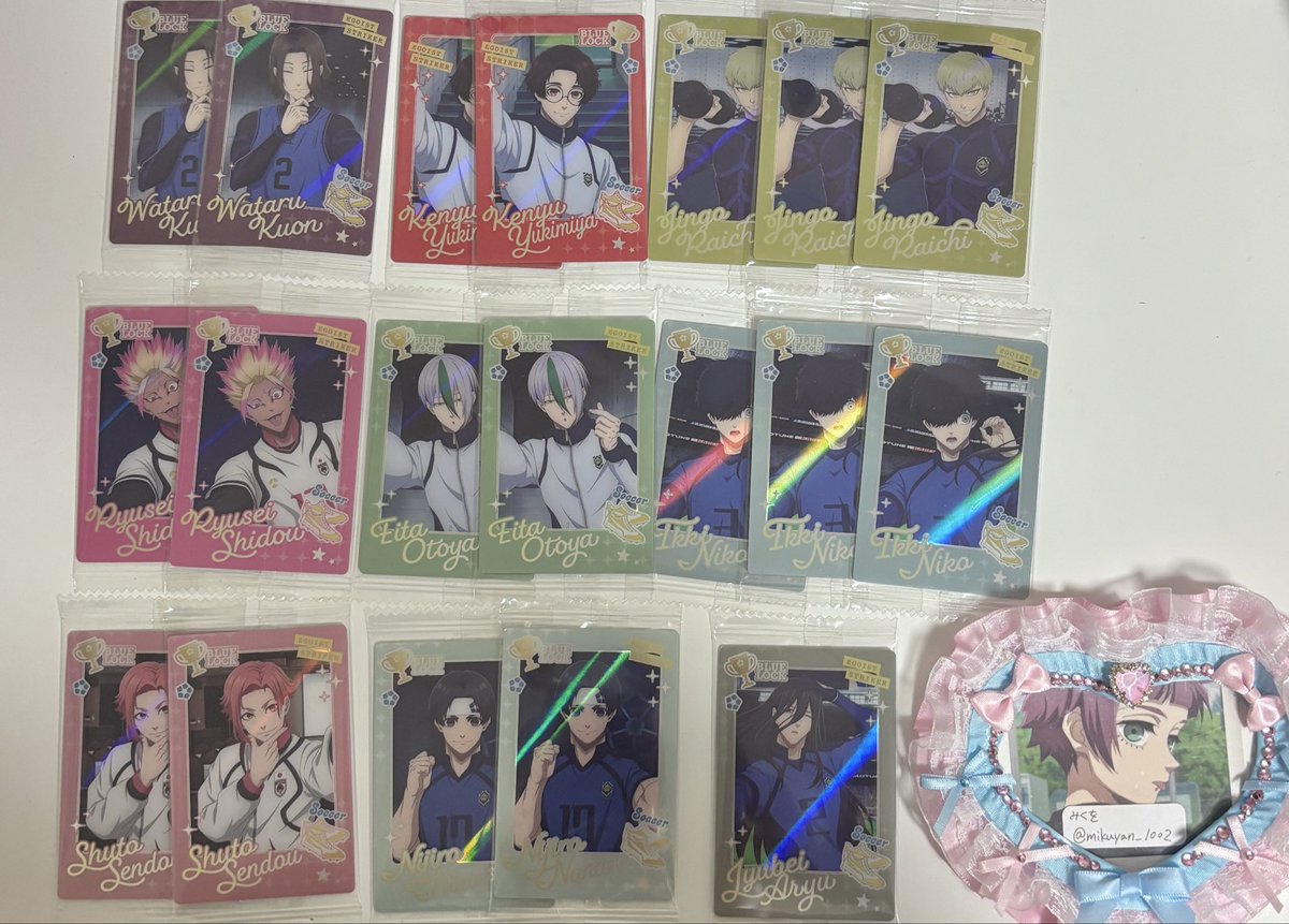 mikuyan_1002's tweet photo. 【交換/譲渡】 ブルーロック ウエハース6

譲）画像1～3枚目

求）冴>定価+送料

🍥郵送

お気軽にお声掛けください🙇🏻‍♀️ https://t.co/75UyPAidrS