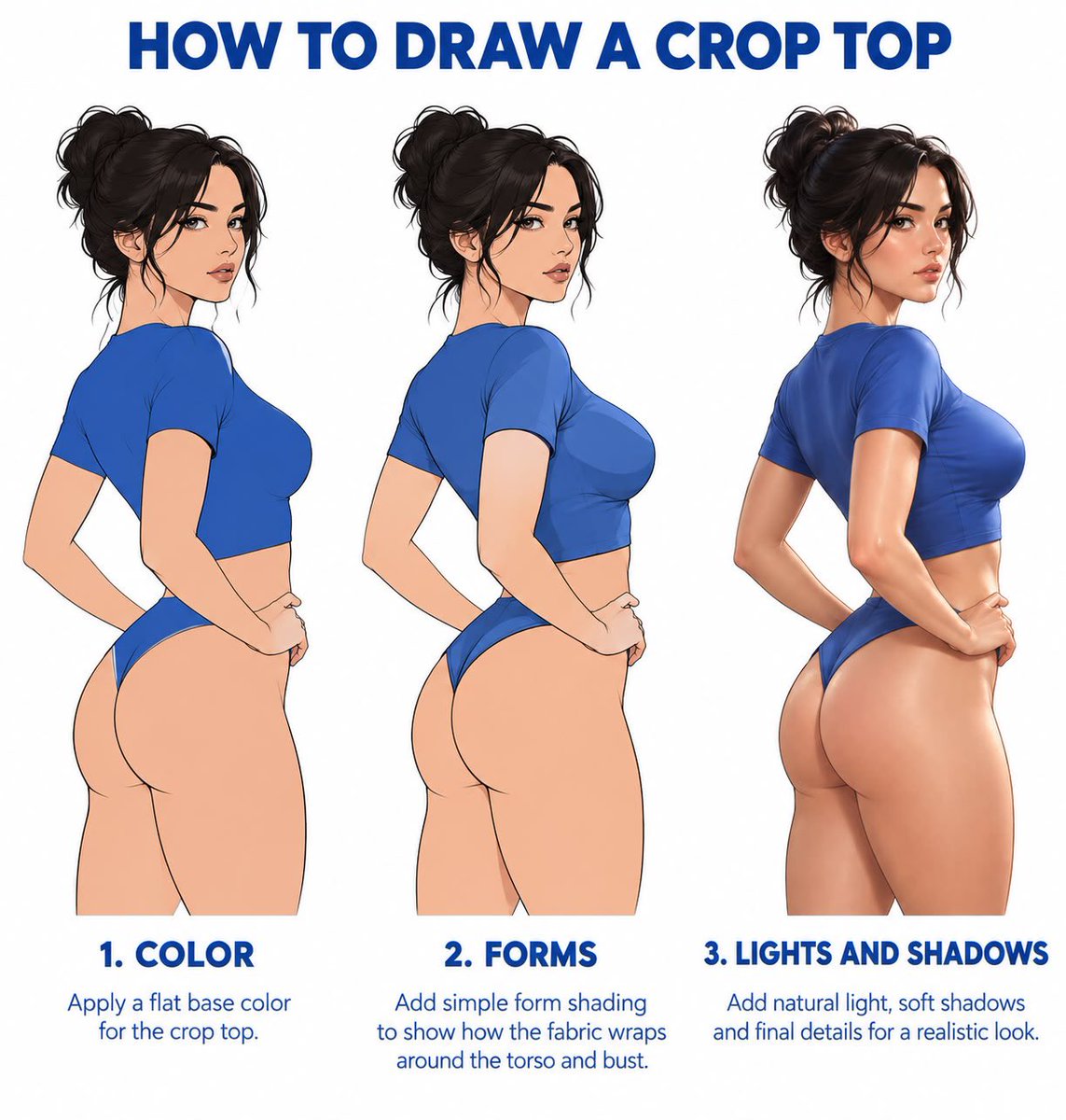 ChromaFlowx's tweet photo. how to draw a crop top! (use wisely) https://t.co/7Db9f31VYs