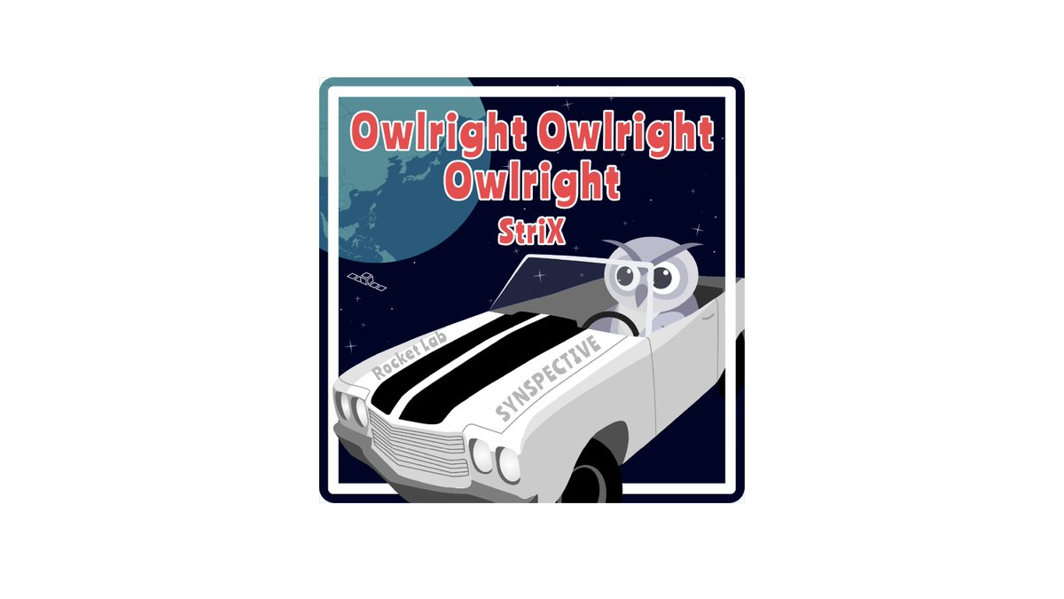 synspective's tweet photo. Our 13th StriX satellite, “Owlright Owlright Owlright,” successfully reached its target orbit and spread its wings🦉
 
This was our third launch this month🚀
Thank you, @RocketLab!

Press Release: https://t.co/27zAbtFLjn

#strix #launch #success #mission #satellite https://t.co/dUEEXnTAOl