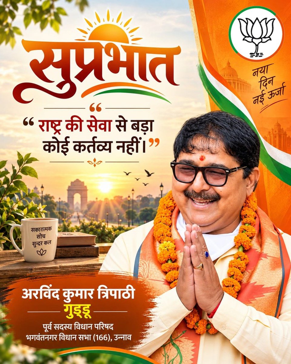 arvindmlc's tweet photo. सुप्रभात आप सभी को....
#BJP4IND #NarendraModi
#RSSorg #nitinnabin
#amitshahofficial
#RajnathSingh #BLSantosh #BJP4UP #YogiAdityanath #BrajashPathak #Dharampalsingh #KeshavPrasadMaurya #PankajChaudhary https://t.co/OZ0UzvMuEU