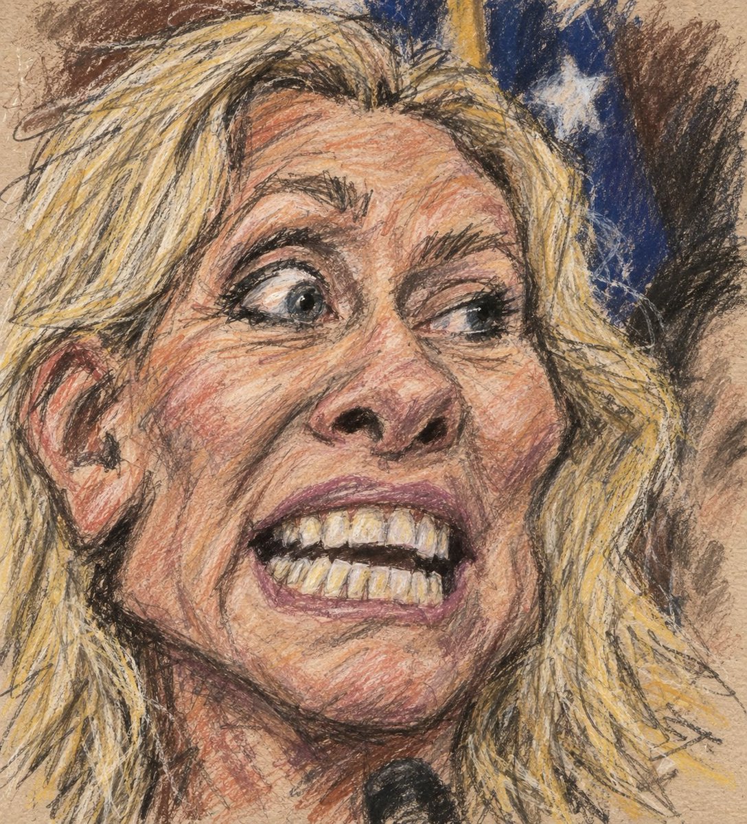 lamps_apple's tweet photo. Marjorie Taylor Greene spent five years in Congress. Five years. And what did she accomplish? Nothing. Zero. They took away her committees in her very first month… first month! Nobody's ever done it faster. And it went downhill from there.

Every week, another embarrassment. Space lasers. Chasing a school shooting survivor down the street with a camera. Republicans would wake up, turn on the TV, and say, please, please, what did she say now? The Democrats loved her. They put her face on billboards. They put her face in their ads. She was the best thing that ever happened to them.

And while she's embarrassing the party, she's trading. Trading, trading, trading. Over 557 trades. $10.32 million in stock purchases. And right before the tariff pause, days before, she's buying Apple, Nvidia, Palantir. What timing. Incredible timing. Maybe the best timing anyone's ever seen.

Then she quits. And when does she quit? January 5th, 2026. Five years and two days. The pension needs five years. The people of the 14th District got five years and two days. She gave them exactly what the pension needed and not one day more. A taxpayer check for the rest of her life.

And now? Now she's sitting on The View. She's on every network that spent five years calling her a lunatic, telling everybody MAGA is dead. She is campaigning for Talarico who wants men in your daughters bathroom. Democrats clap for her. They love her now. Of course they do. She's doing their work for free.

Five years. Zero accomplishments. Millions in stocks. A lifetime check. What a run. What a disgrace.