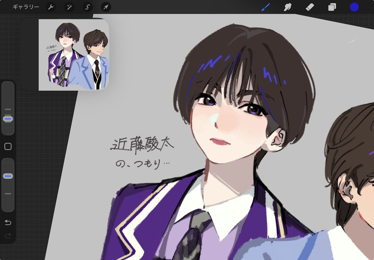 NXaei7's tweet photo. 前描いた顔を修正してみた、ゅんた https://t.co/Cgm1kFbJVV