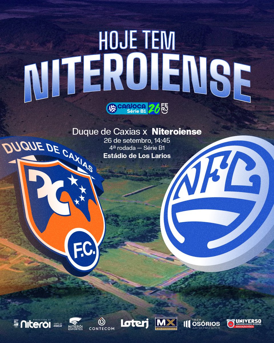 niteroiensefc's tweet photo. HOJE TEM NITEROIENSE! 💙🤍

É dia de voltar a campo pela Série B1. Às 14h45, o Niteroiense enfrenta o Duque de Caxias no Estádio Los Larios, pela quarta rodada da competição. VAMOS, NITEROIENSE! https://t.co/uQBWCBtOpL