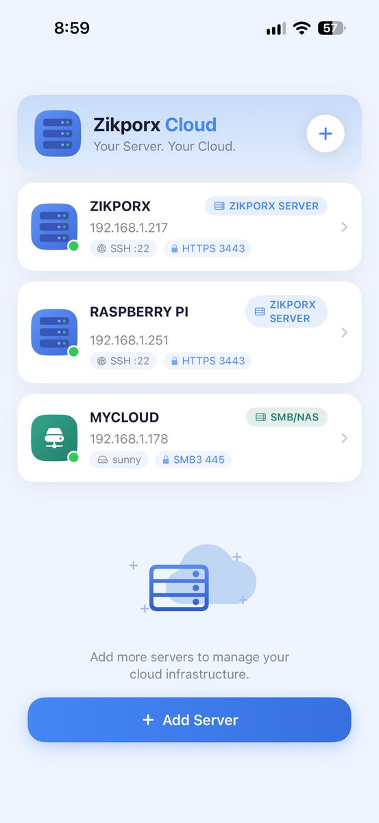 techtunerlife's tweet photo. Self-host your own cloud with Zikporx Cloud. ☁️🔐

Manage your Files, Photos, Documents, and Projects from your iPhone. 📲 

Take control of your own data. 🔐

Download on the App Store:
https://t.co/g3nS0QmPR2…

#Zikporx #ZikporxCloud #SelfHosted #PrivateCloud #VPS #Raspberrypi https://t.co/ixN9dhiwnr