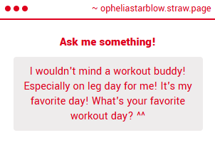 GammaStarblow's tweet photo. It's kind of a boring answer, but full body days are my favorites! I like feeling my entire body firing on all cylinders and the resulting burn from it! I'd love to workout together some time, let's make it happen! 💪 🌟 https://t.co/KaP7ZxmbZy