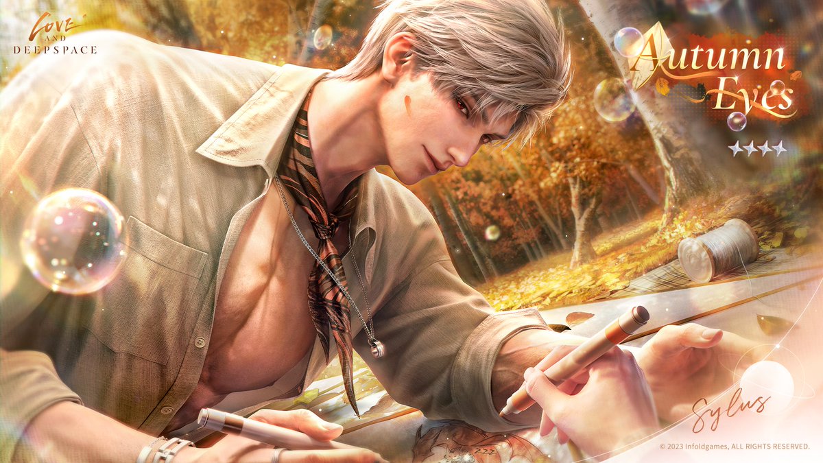 Love_Deepspace's tweet photo. Love and Deepspace | 10 Days With You
Log in to claim a 4-Star Memory for free! New check-in event [10 Days With You] is about to start!

"The sunlight reflected in your eyes is all I need to admire."

🍂Event Duration
From 05:00 on Sept. 28 to 04:59 on Oct. 16 (Server Time)

🍂Event Details
During the event, check in for 10 days to claim the new 4-Star Memory [Sylus: Autumn Eyes], Empyrean Wishes, Diamonds, and more!
[Sylus: Autumn Eyes] will enter Galaxy Explorer in the first update after the event ends. You will be able to obtain the Memory in both Silver Galaxy and Radiant Galaxy.
———
🪐Official Discord: https://t.co/hKmnBAbbgu
🪐Download and Log in Now: https://t.co/bNEP8yM6bZ
#LoveandDeepspace