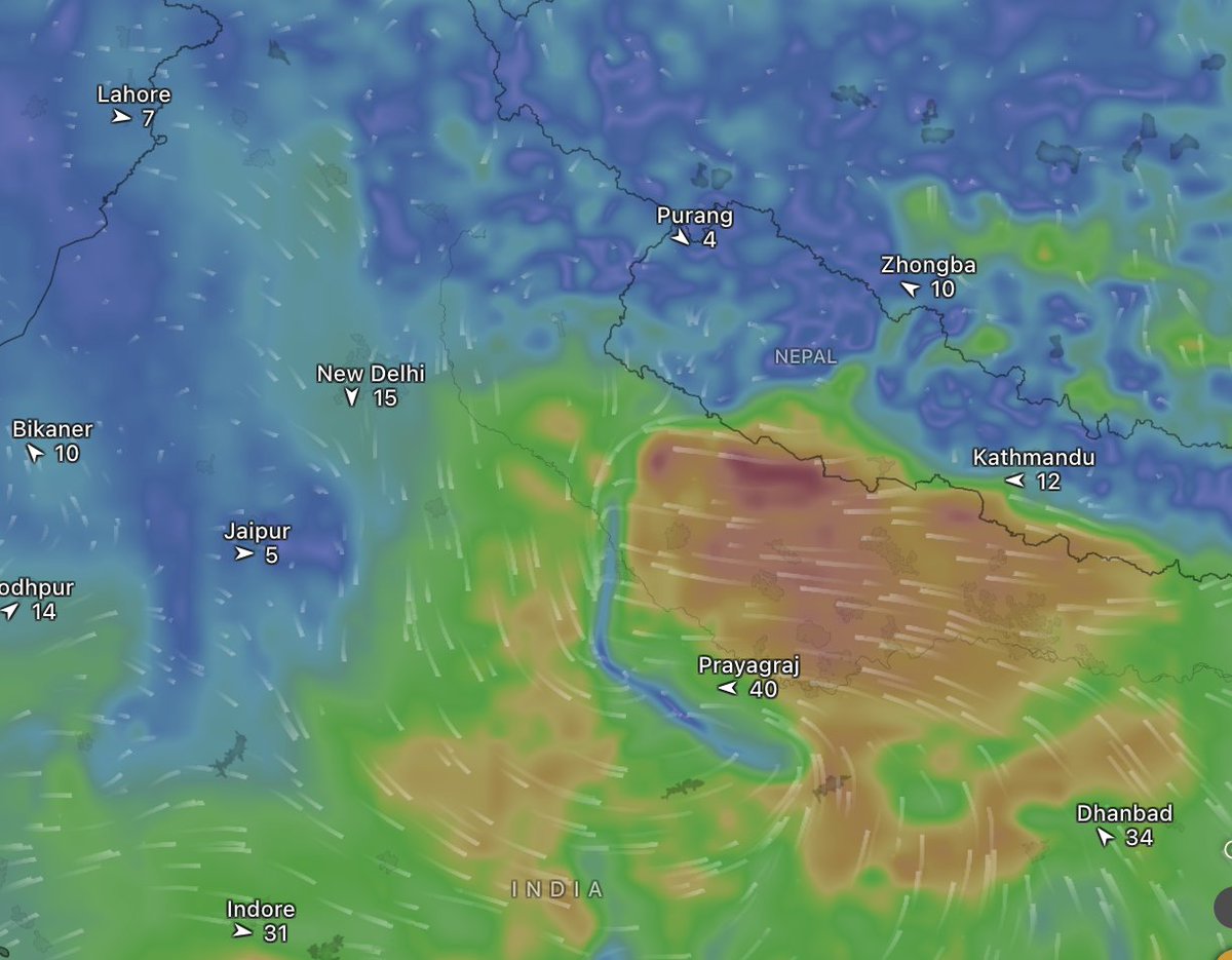 WXNorthwest's tweet photo. #Delhi (Palam) recorded a minimum temperature of 20.5ºC today with #Delhi Ridge reporting 18.8ºC, as cool winds blow over the region due to the low pressure area. https://t.co/D0n3WooiKc