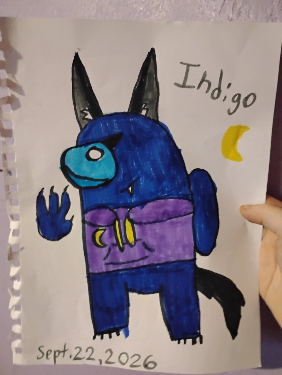 KayGGirrl's tweet photo. @yuki1824uwu Here, have Indigo 💜🐺🌙 

Please ignore the bit of indigo out of line near her foot, that was a mistake lol https://t.co/NO27GReB8o