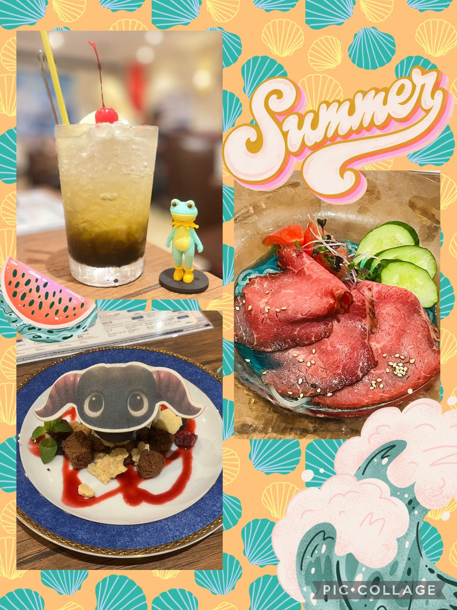 Sammy_T_FF14's tweet photo. エオカフェ横浜🐸店内アルカディア楽曲が流れていて、とても楽しくお食事できました！明日で最終日ですが、エールdeハイデリンを制覇したいので、また開催お願いしますｹﾛ🐸✨ https://t.co/XV5dUOhKPs