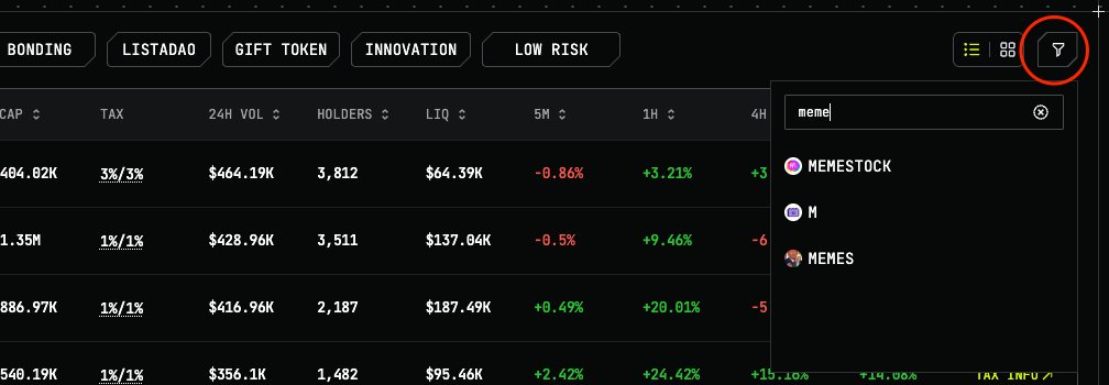 eth_cedric's tweet photo. Search and filter any paired tokens, now live on Flap’s front page. https://t.co/ZvjwqBLpvq https://t.co/QWt3KZPtH4