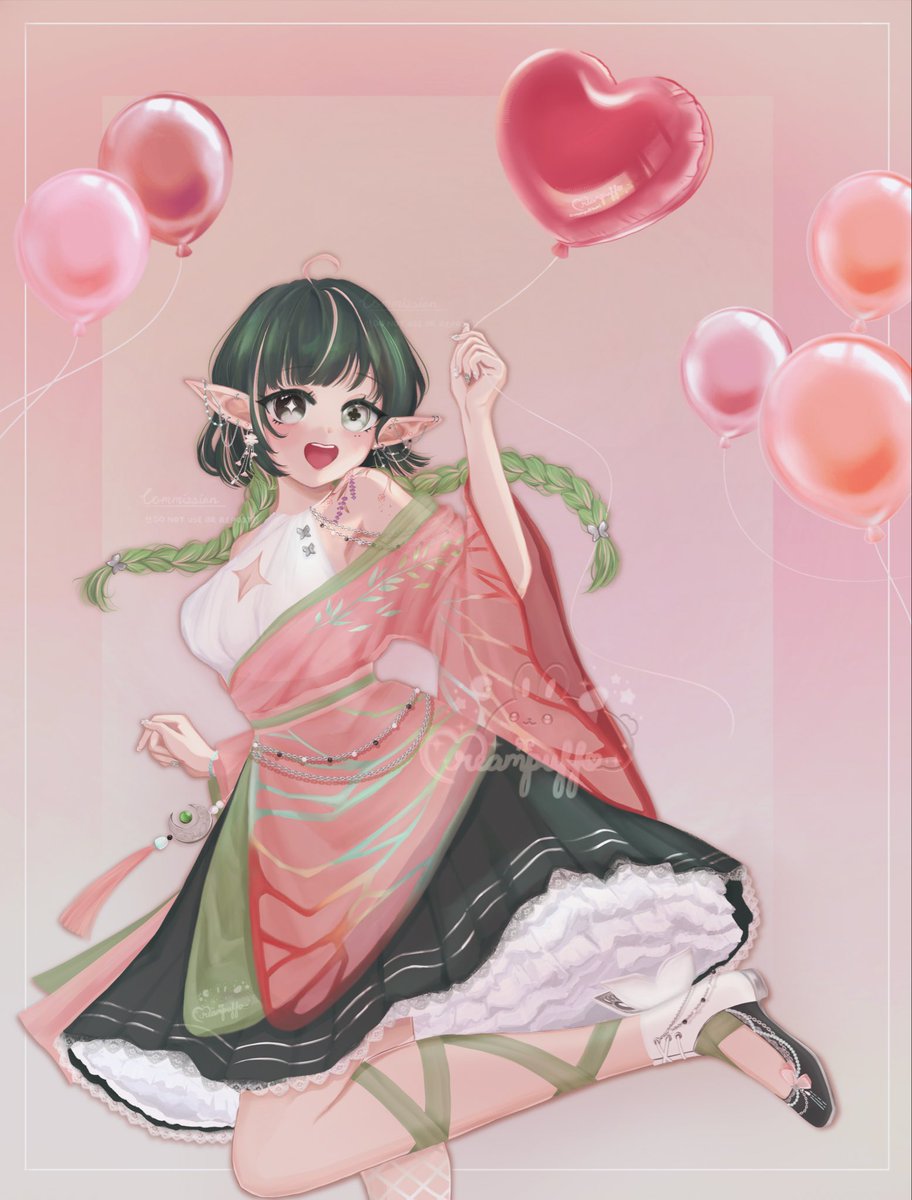 creampuffbuni's tweet photo. i finally finished the art commission i’ve been working on for the past week! it was a lot of hard work, but i experimented with and learned a lot of different coloring techniques >:o 

i’ll do my best to keep learning and improving! (૭ ˶ •̀ o •́˶ )૭ https://t.co/yqoHSmN2Ez