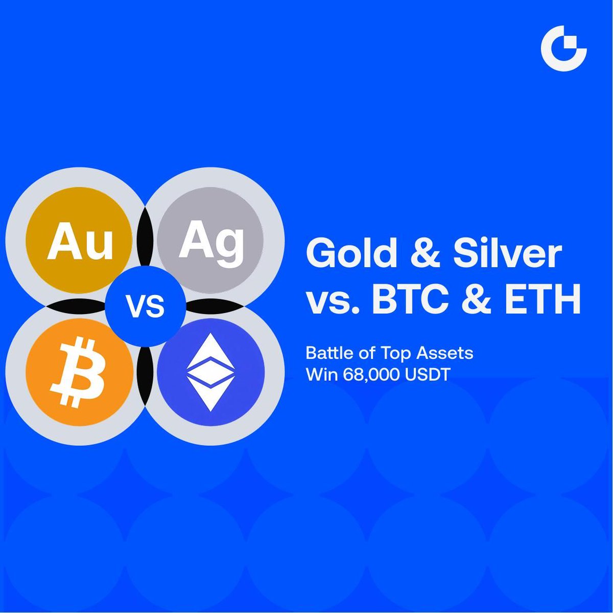 Gate_Launch's tweet photo. 🚀 Gold & Silver vs. BTC & ETH: Battle of Top Assets, Win 68,000 USDT!
Choose Team Gold & Silver or BTC & ETH and complete designated tasks to unlock multiple rewards. Compete for a prize pool of up to $68,000, with up to $10,500 per user!

🏆 Join Your Team and Go for the Grand Prizes: https://t.co/WWtSr8tv2z

- Team Leaderboard: First place takes $10,000
- New User Bonus: Sign up and trade to earn $10
- Trading Star: Win up to $500 individually, no matter which team wins

📌 Announcement: https://t.co/SzKkPeVknM