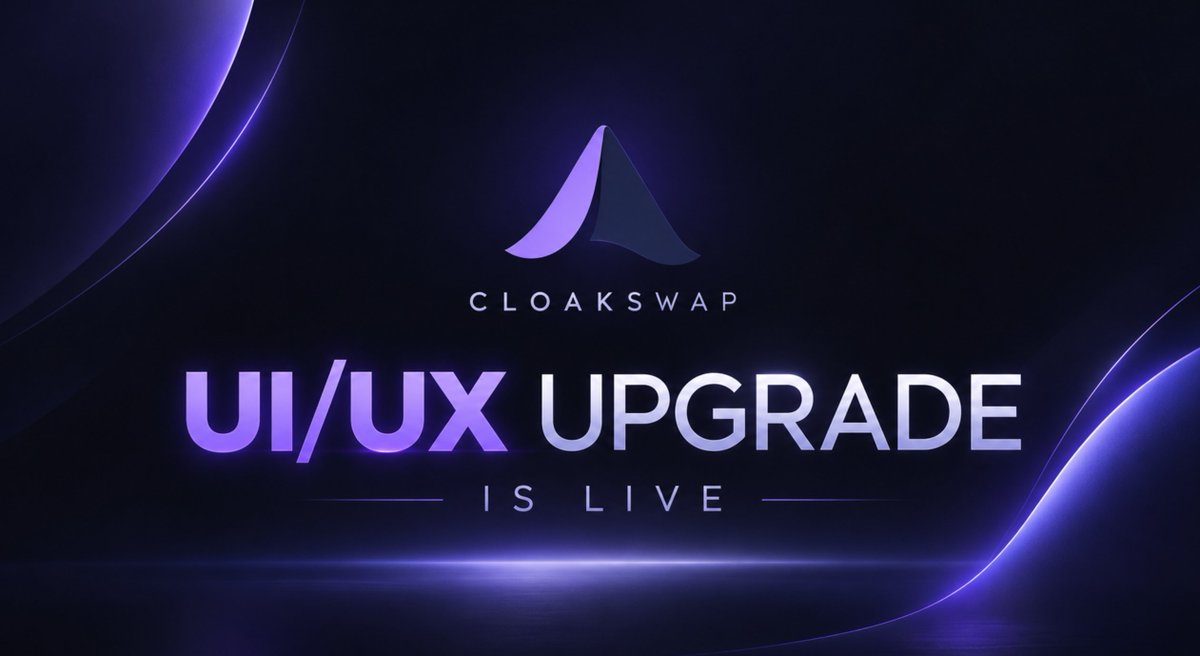 CloakSwaphood's tweet photo. Cloakswap’s ecosystem-wide UI/UX refresh is now live.

Eight pages have been redesigned:

Stake
Holdings
Index
Market
Launchpad
Farming
Vault
Bank

Same products. Same contracts. Same rules.

The difference is how everything is presented.

https://t.co/yuv4b781iV https://t.co/fL8WLnL0JQ