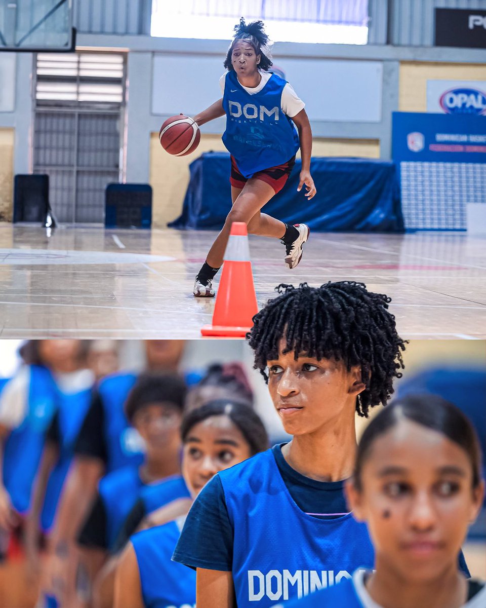 FedombalRD's tweet photo. Trabajo, enfoque y sueños grandes. 🇩🇴🏀

#PreseleccionU15 #BaloncestoFemenino https://t.co/h0UxLopvEC