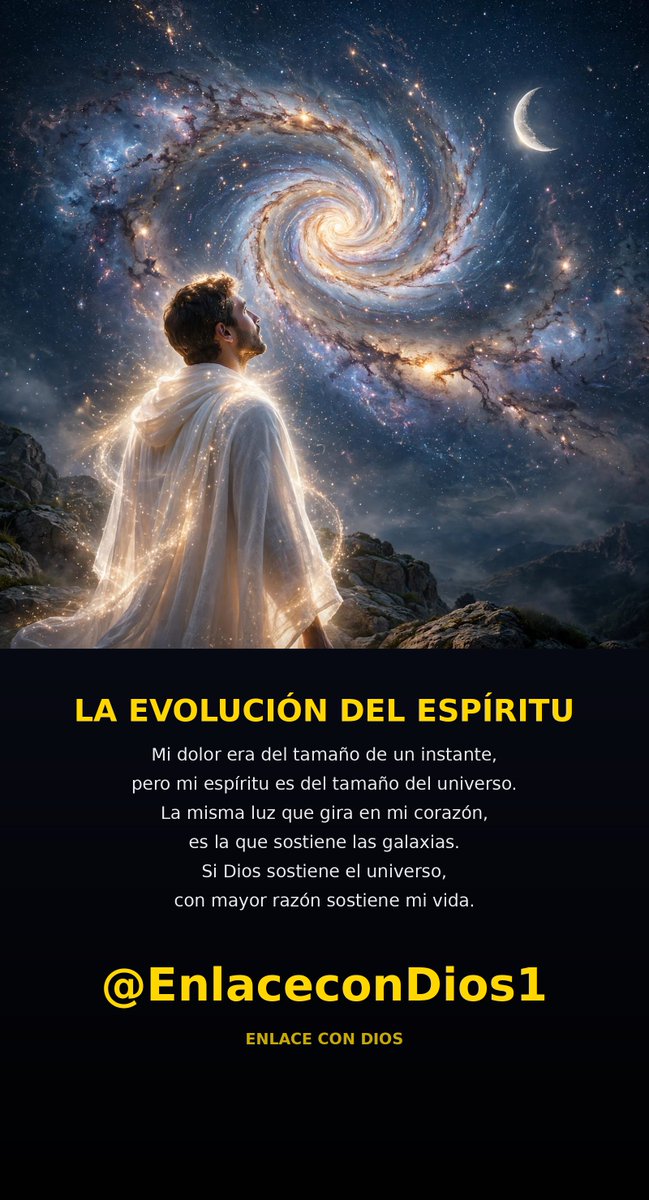 ENLACECONDIOS1's tweet photo. EL ESPÍRITU ES DEL TAMAÑO DEL UNIVERSO,
ASI COMO LA MISMA LUZ QUE GIRA EN MI CORAZÓN,
ES LA MISMA LUZ QUE SOSTIENE AL UNIVERSO Y ES LA MISMA QUE SOSTIENE LAS GALAXIAS ,
SI DIOS SOSTIENE EL UNIVERSO TAMBIÉN SOSTIENE MI CORAZÓN..!
#Diosentrenosotros
#Luzinterior
#Luzentucorazon https://t.co/ibBQ9M6BBe
