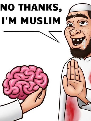 JustAnIranianIr's tweet photo. _:  🧠 ?

☪️:  No thanks , I’m Muslim … https://t.co/bH9GY1063m