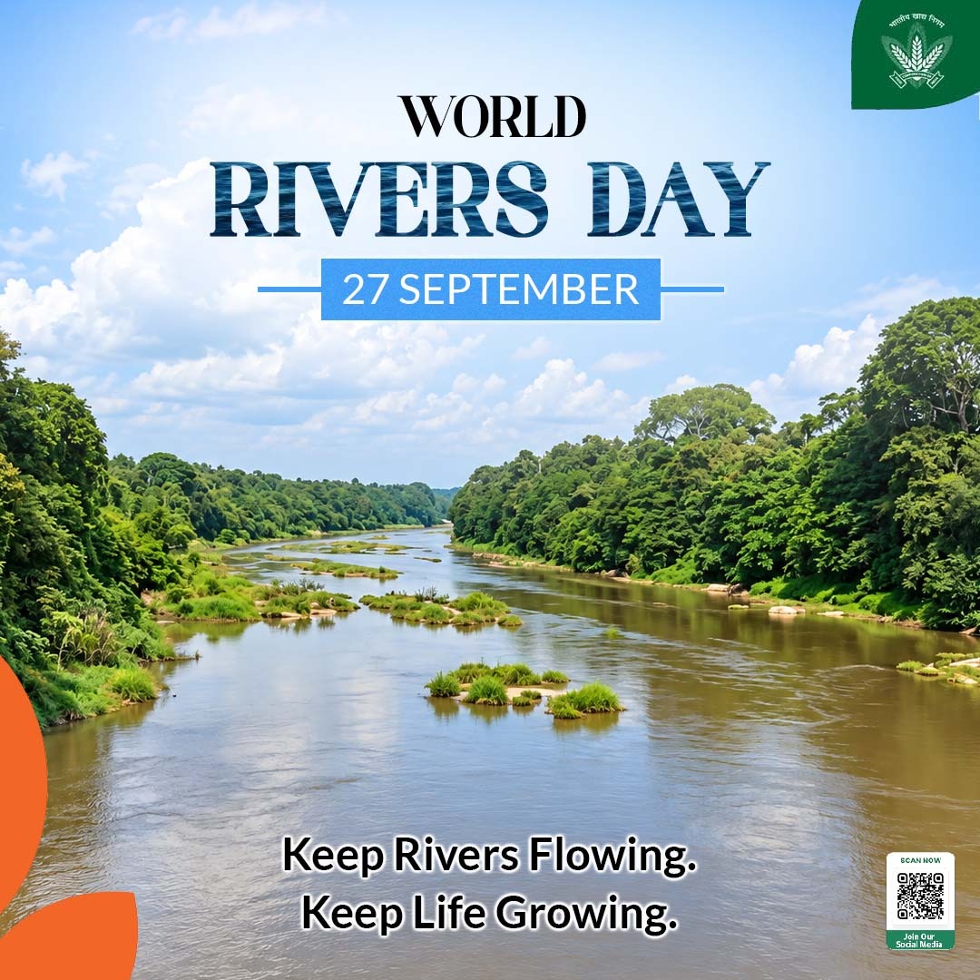 FCI_India's tweet photo. Healthy rivers mean secure food systems! 🌊🌾

Rivers are the lifelines of sustainable agriculture and food security, but require our urgent protection against pollution and waste.
On #WorldRiversDay, FCI encourages proactive community action—from reducing plastic waste to restoring riparian zones—to protect the vital waterways that sustain India’s agriculture and future.

@mygovindia @fooddeptgoi @PIB_India @JoshiPralhad @Nimu_Bambhaniya @blvermaup 
#FCI #SustainableAgriculture #WaterConservation #EnvironmentalStewardship #CleanWaterHealthyNation